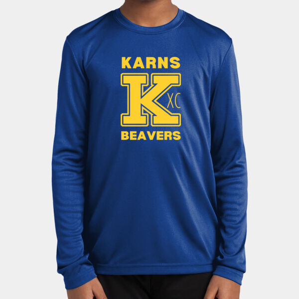 Karns  Beavers Printed - Youth Long Sleeve PosiCharge ® Competitor™ Tee Thumbnail
