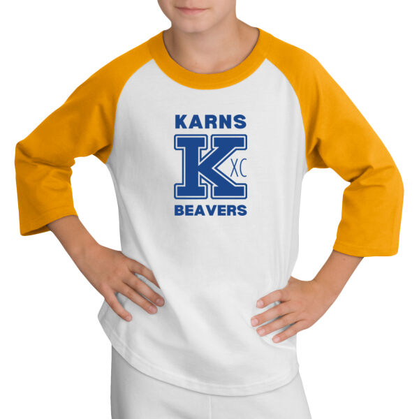 Karns  Beavers Printed - Youth Colorblock Raglan Jersey Thumbnail