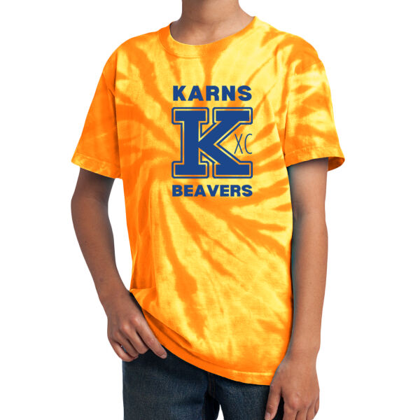 Karns  Beavers Printed - Youth Tie Dye Tee Thumbnail