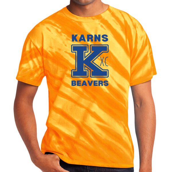 Karns  Beavers Printed - Tiger Stripe Tie Dye Tee Thumbnail