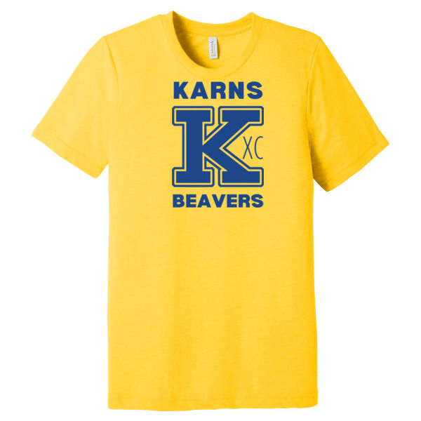 Karns  Beavers Printed - Unisex Triblend Short Sleeve Tee Thumbnail