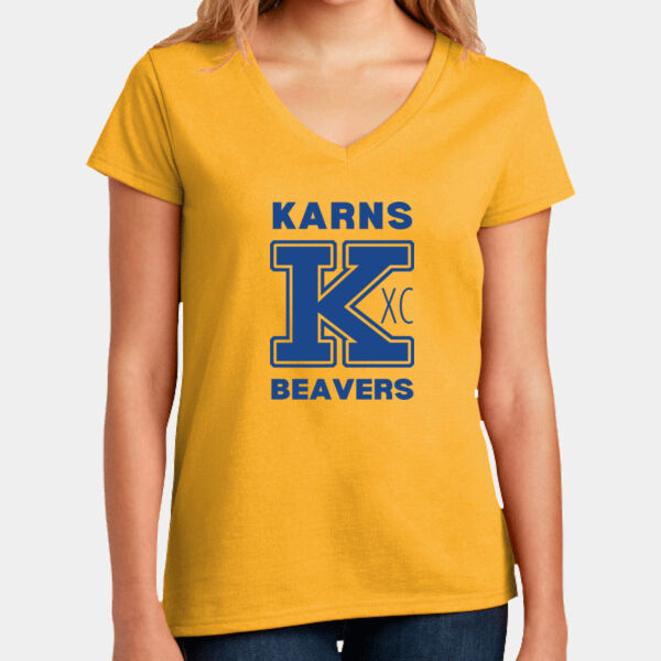 Karns  Beavers Printed - Women's Re Tee V Neck Karns  Beavers Printed - Women's Re Tee V Neck Thumbnail