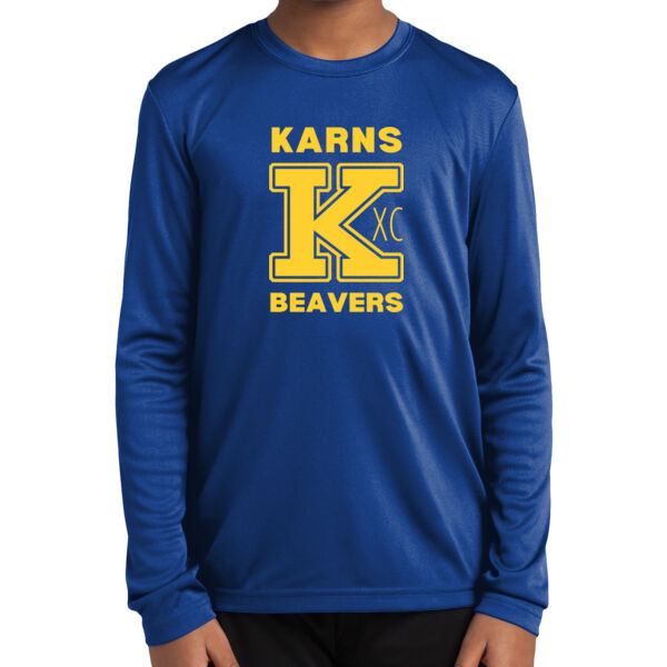 Karns  Beavers Printed - Youth Long Sleeve PosiCharge ® Competitor™ Tee Thumbnail