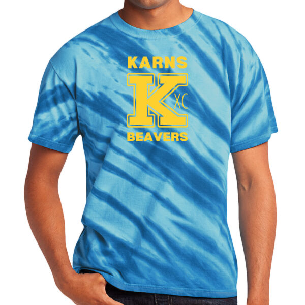 Karns  Beavers Printed - Tiger Stripe Tie Dye Tee Thumbnail