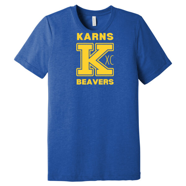 Karns  Beavers Printed - Unisex Triblend Short Sleeve Tee Thumbnail