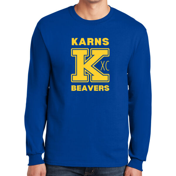 Karns  Beavers Printed - Ultra Cotton ® 100% Cotton Long Sleeve T Shirt Thumbnail