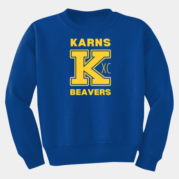 Karns  Beavers Printed - Youth Heavy Blend Crewneck Sweatshirt Thumbnail