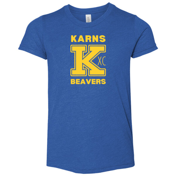 Karns  Beavers Printed - Youth Triblend Short Sleeve Tee Thumbnail