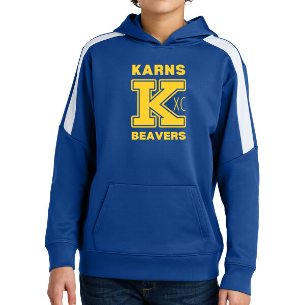 Karns  Beavers Printed - Youth Sport Wick ® Fleece United Pullover Hoodie Thumbnail