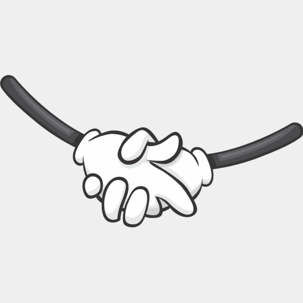 Cartoon Holding Hands Handshake 1 Thumbnail