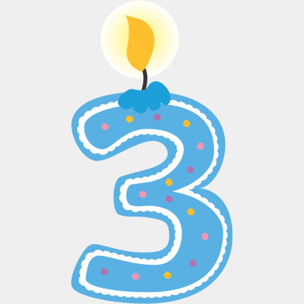 Three Birthday Candle Number 1 Thumbnail