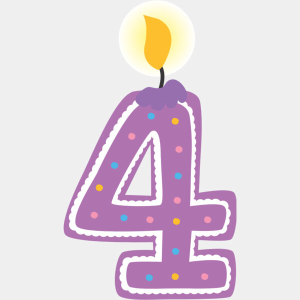 Four Birthday Candle Number 1 Thumbnail