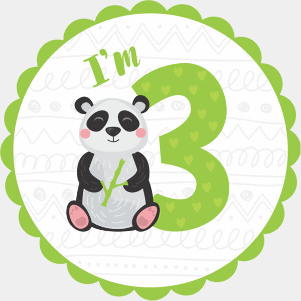 Three Birthday Animal Panda Number 2 Thumbnail
