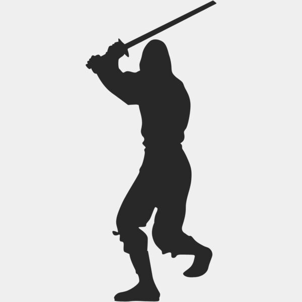 Martial Arts Fighter Silhouette 2 Thumbnail