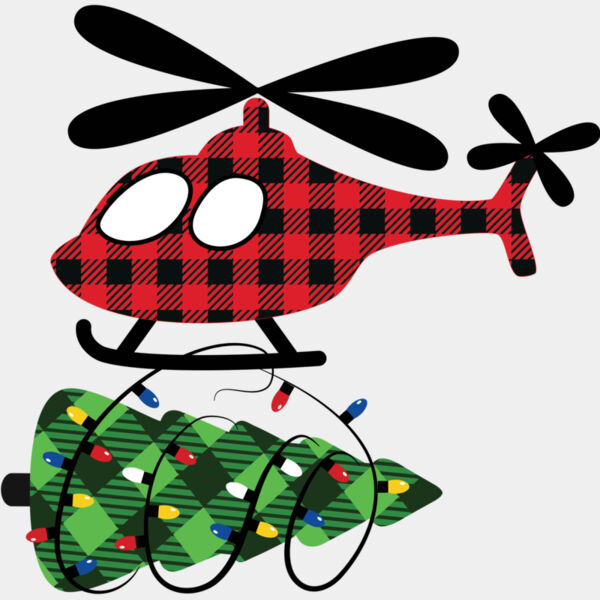 Christmas Tree Helicopter Plaid 1 Thumbnail