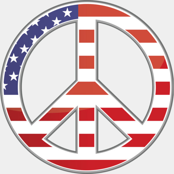 USA America Flag Peace Sign 1 Thumbnail